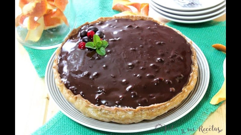 Tarta de almendra y chocolate