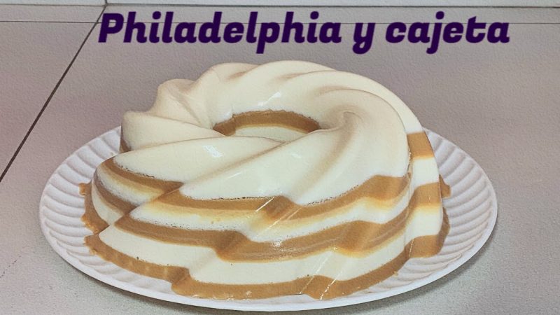 Gelatina de Philadelphia con dulce de leche