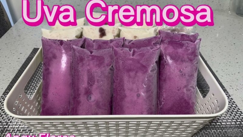 Helados sabor uva cremosa