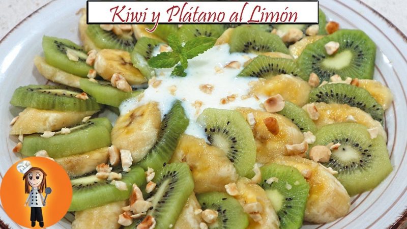 Kiwi y banana al limón