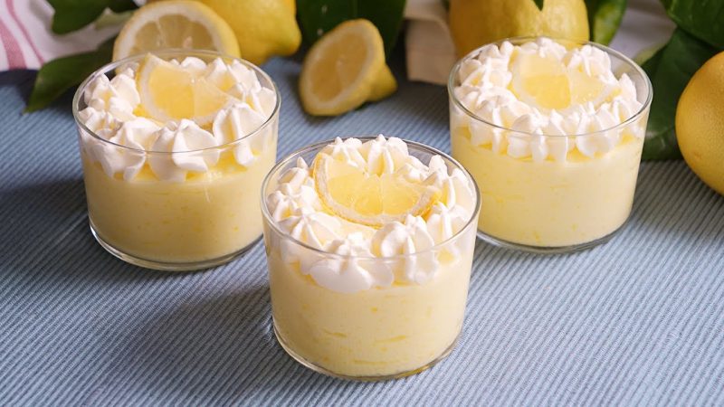 Mousse de limón sin gelatina ni huevo