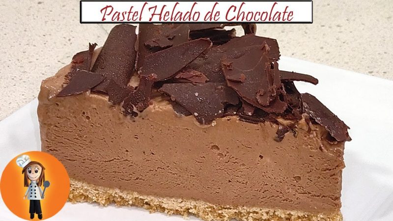 Pastel helado de chocolate