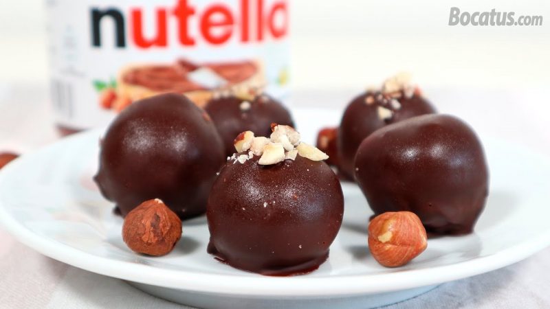 Trufas de chocolate y Nutella