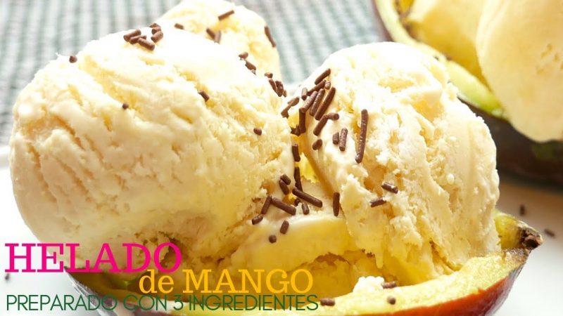 Helado tropical de mango