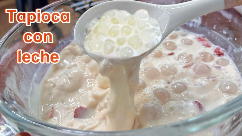 Postre de tapioca con leche