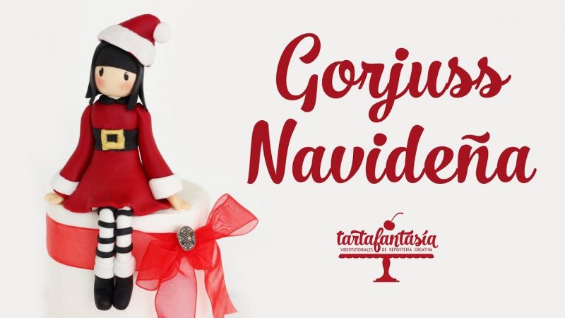 Muñeca de Navidad para torta