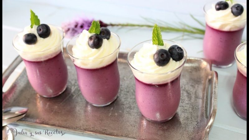 Panna cotta de arándanos