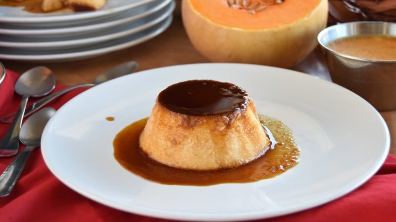 Flan casero de calabaza